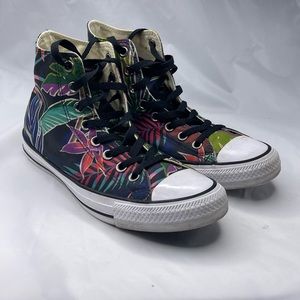 Converse All Stars Hawaiian Tropical Floral Print Womens size 9.5 mens 7.5 Shoes